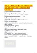 POOL OPERATORS test 3 Questions and Answers Latest Versions 2025 Graded A&plus;