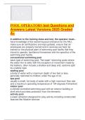 POOL OPERATORS test Questions and Answers Latest Versions 2025 Graded A&plus;