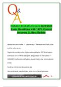 End-of-Life Care Exam 2 &ndash; 2025&sol;2026 &vert; 25&plus; Verified Q&A &vert; Hospice&comma; Signs of Death&comma; Grief Stages