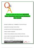 END OF LIFE CARE  EXAM COMPLETE PACKAGE DEAL