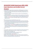 NCLEX&sol;EXIT EXAM Study Exam 2025&ndash;2026   Exam Questions and Verified Correct  Answers 