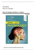 TEST BANK FOR Berne & Levy Physiology 8th Edition by Bruce M&period; Koeppen&comma; Bruce A&period; Stanton&comma; Julianne M&period; Hall & Agnieszka Swiatecka-Urban &comma; ISBN&colon; 9780323847902 Chapters 1-44 &vert;All Chapters Verified&vert; Guide A&plus;