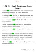 NSG 500 - Quiz 1 Questions and Correct  Answers 