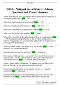 NSSA - National Social Security Advisor  Questions and Correct Answers