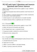 NU 623 unit 6 quiz 3 Questions and Answers  Questions and Correct Answers 