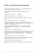 P-99 &sol; Low PSI Oil Burner Operator Latest &lpar;2026&sol;2027&rpar; Verified Answers by Experts