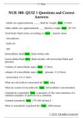 NUR 308: QUIZ 1 Questions and Correct  Answers 