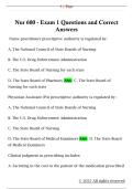 Nur 600 - Exam 1 Questions and Correct  Answers