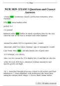 NUR 3029- EXAM 3 Questions and Correct  Answers