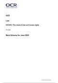 OCR A Level LAW paper 3&vert; H418&lowbar;03&vert; June 2025 Final mark scheme