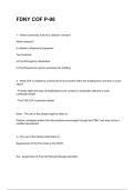FDNY COF P-98 2026&sol;2027 Questions And Correct  Detailed  Answers With Rationales 