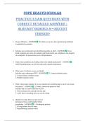 COPE HEALTH SCHOLAR PRACTICE EXAM QUESTIONS WITH CORRECT DETAILED ANSWERS &vert; ALREADY GRADED A&plus;<RECENT VERSION>