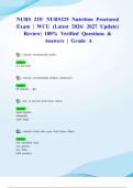 NURS 225&sol; NURS225 Nutrition Proctored Exam &vert; WCU &lpar;Latest 2026&sol; 2027 Update&rpar; Review&vert; 100&percnt; Verified Questions & Answers &vert; Grade A