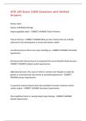 HCR 240 Exam 3&vert;306 Questions with Verified Answers&comma;100&percnt;CORRECT