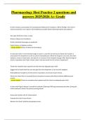 Pharmacology HESI Practice 2 &vert; Verified Questions & Correct Answers &vert; Latest A&plus; Grade &vert; 2025&sol;2026 Edition