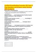 Certified Breastfeeding Counselor CBC Exam 2 Prep Questions and Answers Latest Versions 2025 Graded