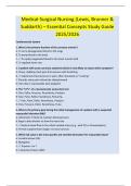 Medical-Surgical Nursing &lpar;Lewis&comma; Brunner &  Suddarth&rpar; &ndash; Essential Concepts Study Guide  2025&sol;2026 