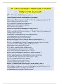 LPN to RN Transitions &ndash; Professional Transition  Study Manual 2025&sol;2026