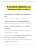 C&period;A&period;L&period;T Exam Study Guide Exam Questions and Answers Graded A&plus;