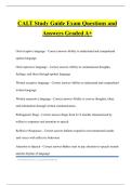 CALT Study Guide Exam Questions and Answers Graded A&plus;