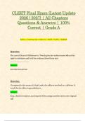 CLEET Final Exam &lpar;Latest Update 2026 &sol; 2027&rpar; &vert; All Chapters Questions & Answers &vert; 100&percnt; Correct &vert; Grade A