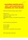 CALIFORNIA HUNTER SAFETY -  UNIT 8 QUIZ QUESTIONS AND  ANSWERS&vert; ACE YOUR GRADES&period;