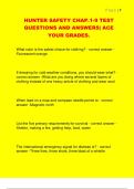 HUNTER SAFETY CHAP&period;1-9 TEST  QUESTIONS AND ANSWERS&vert; ACE  YOUR GRADES&period; 