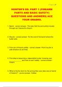 HUNTER'S ED&period; PART 1 &lpar;FIREARM  PARTS AND BASIC SAFETY&rpar;  QUESTIONS AND ANSWERS&vert; ACE  YOUR GRADES&period;