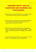 HUNTERS SAFETY QUIZ &num;6  QUESTIONS AND ANSWERS&vert; ACE  YOUR GRADES&period;