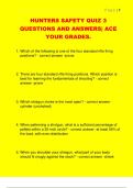 HUNTERS SAFETY QUIZ 3  QUESTIONS AND ANSWERS&vert; ACE  YOUR GRADES&period; 