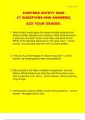 HUNTERS SAFETY QUIZ  &num;7 QUESTIONS AND ANSWERS&vert;  ACE YOUR GRADES&period;