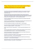 Fitour Group Exercise Instructor Exam Prep &vert;  Verified Questions & Answers 2025