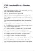 FTCE Exceptional Student Education K-12 Latest Edition &lpar;2026&sol;2027&rpar; with Verified Answers