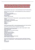 HACC Nursing 242 Quiz 3 &lpar;Final&rpar; 2025&sol;2026 &vert;  Complete Study Guide & Practice Questions