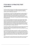 FTCE ESE K-12 PRACTICE TEST SCENARIOS 2026&sol;2027  Questions and Verified Solutions  
