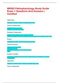 NR283 Pathophysiology Study Guide Exam 1 Questions And Answers &vert; Certified