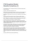 FTCE Exceptional Student Education-Competency 1A Latest Edition &lpar;2026&sol;2027&rpar; with Verified Answers