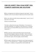 CMN 552 ANXIETY FINAL EXAM SCRIPT 2026 COMPLETE QUESTIONS AND SOLUTIONS