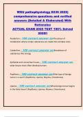 WGU pathophysiology D236 2025&rpar;  comprehensive questions and verified  answers &lpar;Detailed & Elaborated&rpar; With  Rationales  ACTUAL EXAM 2025 TEST 100&percnt; Solved  2025&excl;&excl;