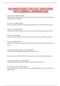 BALANCED BODY TEST OUT QUESTIONS WITH CORRECT ANSWERS 2025