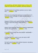 UAH NUMERICAL METHODS NEWEST EXAM 2 ACTUAL WITH  COMPLETE QUESTIONS & ANSWERS &sol;VERIFIED&sol;GRADED A&plus;