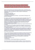 NUR 603 Final Exam Review 2025&sol;2026 &vert;  Complete Study Guide & Practice Questions