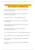 BARBER EXAM STUDY GUIDE QUESTIONS WITH CORRECT ANSWERS 2025
