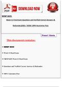 NRNP 6635 Week 6 Midterm Exam & Week 11 Final Exam Questions and Verified Correct Answers & Rationales (2025 / 2026) 100% Guarantee Pass