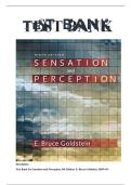 Test Bank for Sensation and Perception&comma; 9th Edition&comma; E&period; Bruce Goldstein&comma; ISBN-10