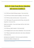 SLPA NC State Exam Review Questions and Answers Graded A&plus;