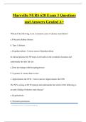 Maryville NURS 620 Exam 3 Questions and Answers Graded A&plus;