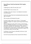 Natural Disaster Final Exam Questions With Complete Solutions