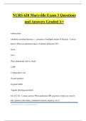 NURS 620 Maryville Exam 3 Questions and Answers Graded A&plus;
