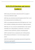 SLPA EXAM Questions and Answers Graded A&plus;